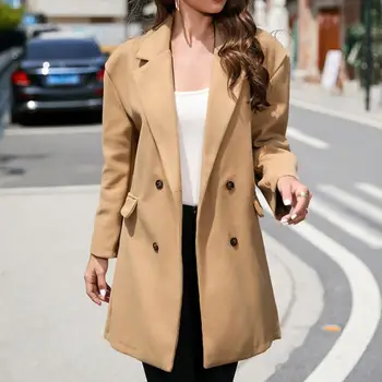 Элегантный тонкий тренч для женщин, весенне-осенняя куртка средней длины на подкладке, размер 2xl, офисная женская ветровка с длинными рукавами